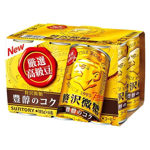 サントリーフーズ ボス贅沢微糖(185g×6缶入)